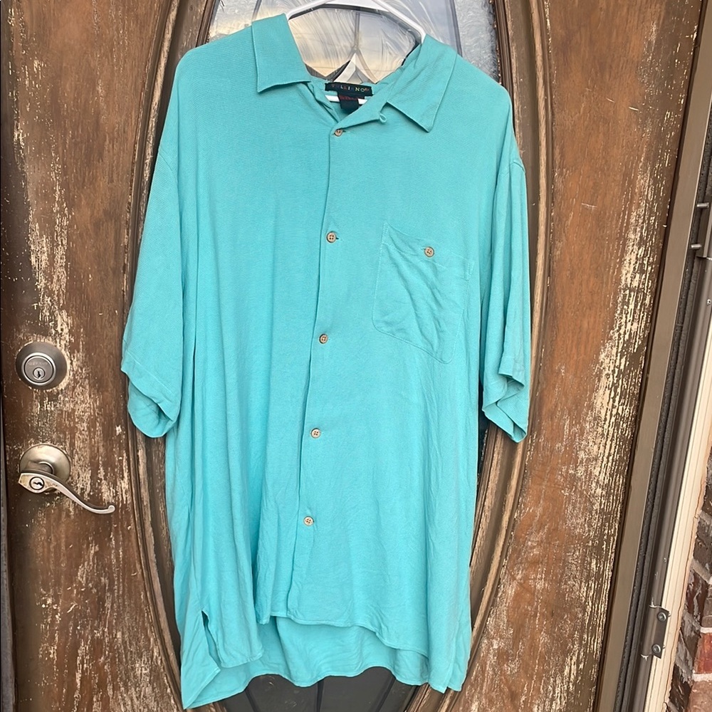 TULLIANO 100% Silk Button Down Top!  XXL